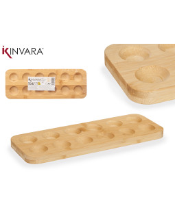 Bambusest munahoidja, 12 pesaga, 1,6 × 30 × 11,5 cm, 90959, kinvara