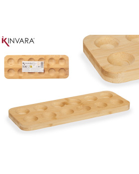 Bambusest munahoidja, 12 pesaga, 1,6 × 30 × 11,5 cm, 90959, kinvara