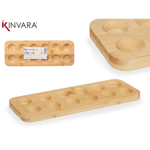 Bambusest munahoidja, 12 pesaga, 1,6 × 30 × 11,5 cm, 90959, kinvara