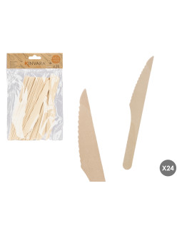 24 puidust noa komplekt, 22×14×2.3 cm, 93546, kinvara