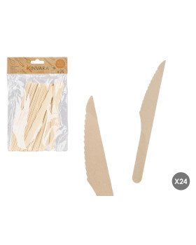 24 puidust noa komplekt, 22×14×2.3 cm, 93546, kinvara