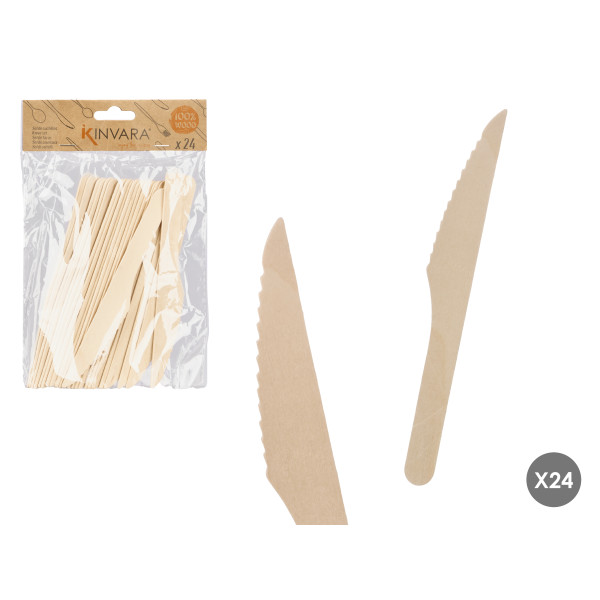 24 puidust noa komplekt, 22×14×2.3 cm, 93546, kinvara