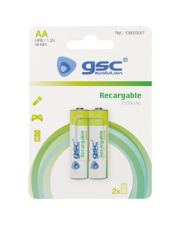Gsc evolution rechargeable hr6 1,2v (aa) 2300mah laetavad patareid, 2 tk/blisterpakendis, 106005007