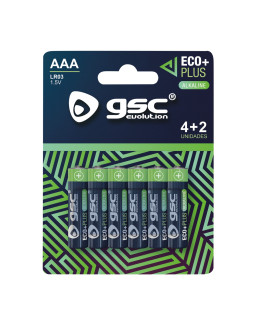 Gsc ecoplus alkaline lr03 (aaa) leelispatareid, 6 tk/pakendis, 106000052