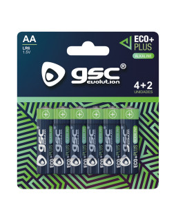 Gsc ecoplus alkaline lr6 (aa) leelispatareid, 6 tk/pakendis, 106000053