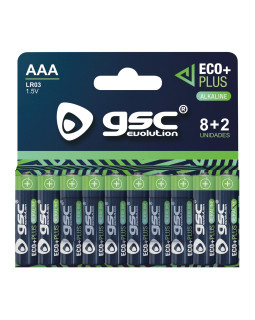 Gsc ecoplus alkaline lr03 (aa) leelispatareid, 10 tk/pakendis, 106000054