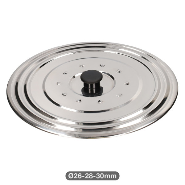 Universaalne roostevabast terasest kaas pottidele ja pannidele ø26–28–30 cm, 401015013, vassary Universaalne roostevabast terasest kaas pottidele ja pannidele ø26–28–30 cm, 401015013, vassary