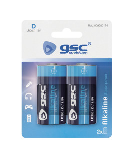 Gsc evolution alkaline lr20 (d) leelispatareid, 2 tk/blisterpakendis, 009000174