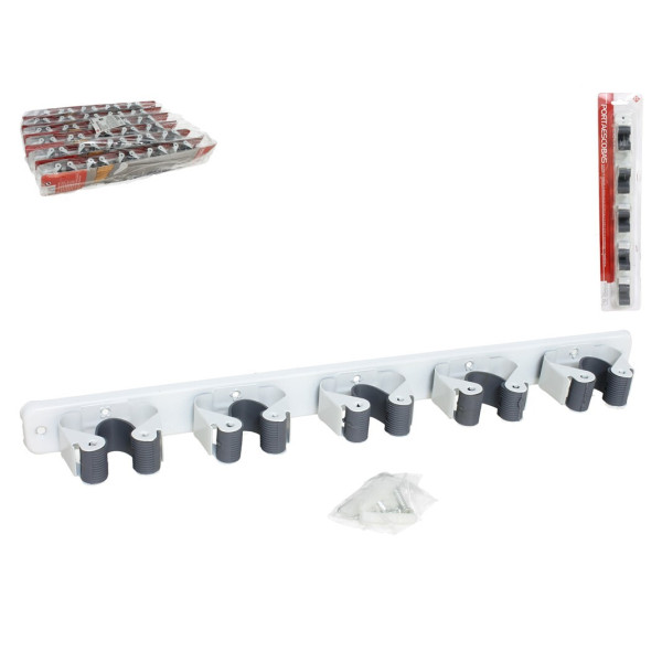 Seinale kinnitatav puhastusvahendite hoidik, 5 eset 37 x 3 x 4,5 cm gerimport