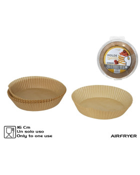 Õhufritüüri paberküpsetusvorm 16 cm (50 tk), 4,5 x 19 x 19 cm, kitchen&go