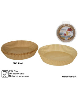 Õhufritüüri paberküpsetusvorm 20 cm (50 tk), 5 x 23 x 23 cm, kitchen&go