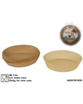 Õhufritüüri paberküpsetusvorm 16 cm (100 tk), 4,5 x 19 x 19 cm, kitchen&go