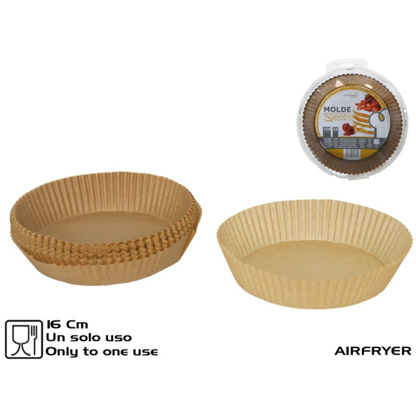 Õhufritüüri paberküpsetusvorm 16 cm (100 tk), 4,5 x 19 x 19 cm, kitchen&go