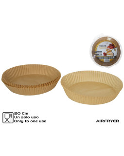 Õhufritüüri paberküpsetusvorm 20 cm (100 tk), 5 x 24 x 24 cm, kitchen&go