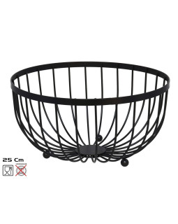 Must metallist puuviljakauss 25x25x13 cm, kitchen&go