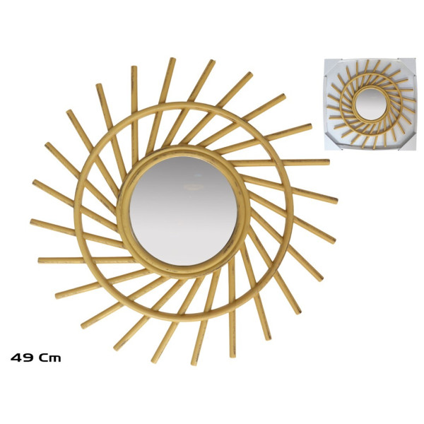 Päikesekujuline peegel 49,5 cm, 49,5 x 49,5 x 1,8 cm, decorlife Päikesekujuline peegel 49,5 cm, 49,5 x 49,5 x 1,8 cm, decorlife