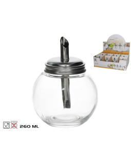Klaasist suhkrutoos dosaatoriga 260 ml, 11 x 8,5 x 8,5 cm, kitchen&go