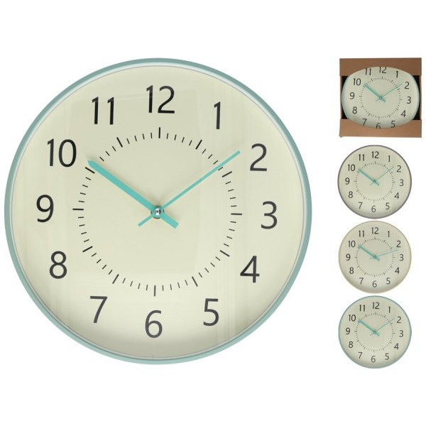 Valge seinakell, 3 varianti, 31,5 x 31,5 x 4,5 cm, decorlife