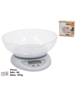 Digitaalne köögikaal 5 kg, valge, 20 x 18 x 9 cm, kitchen&go