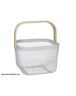 Mitmeotstarbeline sangaga korv, valge, 25.00 × 24.20 × 18.50 cm