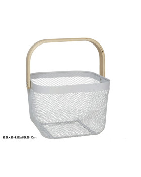 Mitmeotstarbeline sangaga korv, valge, 25.00 × 24.20 × 18.50 cm Mitmeotstarbeline sangaga korv, valge, 25.00 × 24.20 × 18.50 cm
