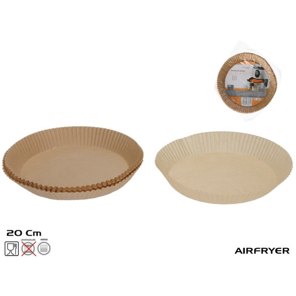 Küpsetuspaber x 50 tk õhufritüürile, 4,5 x 20 x 20 cm, kitchen&go