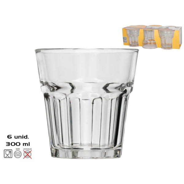 6 tk casablanca klaasid 300 ml, 9,5 x 9 x 9 cm, kitchen&go