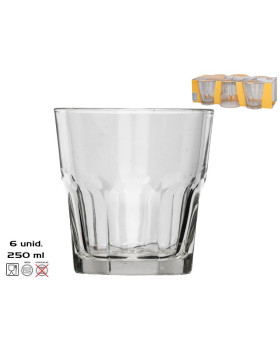 6 tk casablanca klaasid 250 ml, 8,5 x 8 x 8 cm, kitchen&go