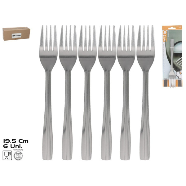 Kahvlid (6 tk), 19,4 x 2,6 cm, kitchen&go