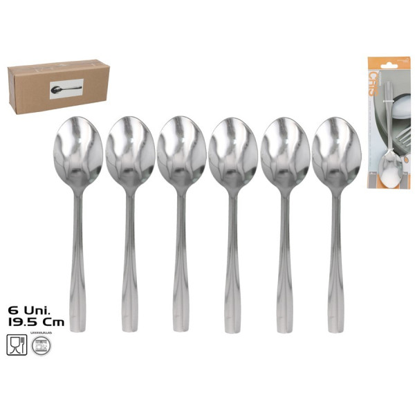 Lusikad (6 tk), 19,5 x 4,5 cm, kitchen&go