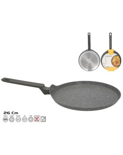 Pannkookide pann 26 cm graniidiefekt, 26x46,5x2 cm, kitchen&go