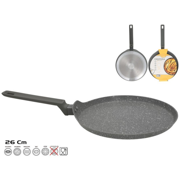 Pannkookide pann 26 cm graniidiefekt, 26x46,5x2 cm, kitchen&go