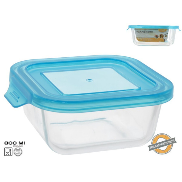 Kandiline klaasist lõunakarp 800 ml, 6 x 17,5 x 15,5 cm, kitchen&go