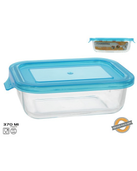 Ristkülikukujuline klaasist lõunakarp 370 ml, 5 x 16,5 x 11 cm, kitchen&go