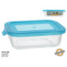 Ristkülikukujuline klaasist lõunakarp 640 ml, 5,5 x 19,5 x 13 cm, kitchen&go