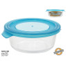 Ümmargune klaasist lõunakarp 620 ml, 6 x 17 x 15,5 cm, kitchen&go