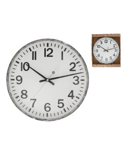 Musta marmormustriga seinakell, 30 x 30 x 4,5 cm, decorlife