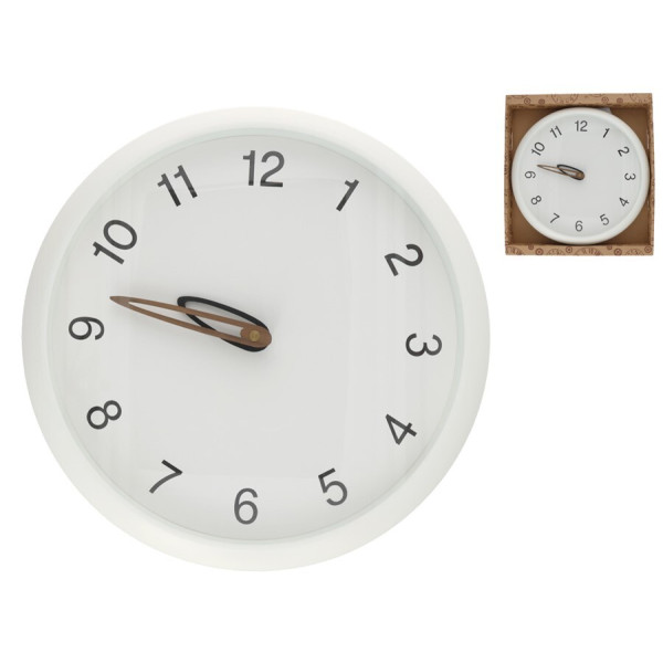 Valge disainseinakell, 30 x 30 x 4,5 cm, decorlife