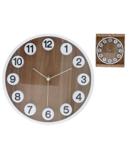 Must puidust seinakell 3d numbritega, 30 x 30 x 4,5 cm, decorlife