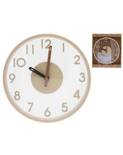 Puiduefektiga seinakell, 30 x 30 x 4,5 cm, decorlife