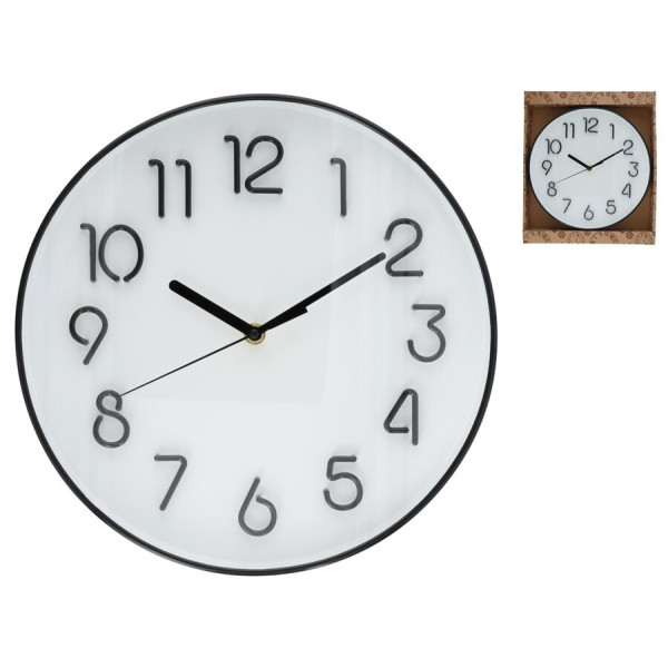 Must seinakell 3d numbritega, 30 x 30 x 4,5 cm, decorlife Must seinakell 3d numbritega, 30 x 30 x 4,5 cm, decorlife