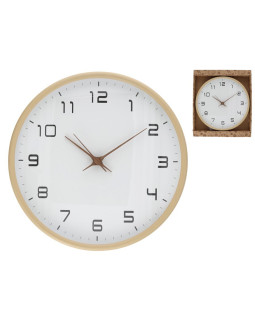 Puidust seinakell, 30 x 30 x 5 cm, decorlife