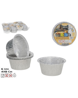 Alumiiniumist küpsetusvormid (6 tk), 3,5 x 8 x 8 cm, kitchen&go