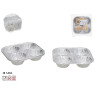 Alumiiniumist küpsetusvormid (4 tk), 3 x 15,5 x 15,5 cm, kitchen&go