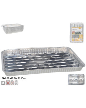 Alumiiniumalused (3 tk), 34,5 x 23 x 2 cm, kitchen&go