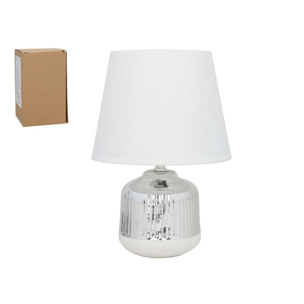 Lamp tebas, hõbedane, 20.00 × 20.00 × 28.00 cm, decorlife