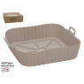 Silikona cepamā forma gaisa friterim, 20,5x20,5x6,5 cm, pelēka, kitchen&go