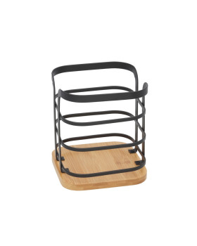 Söögiriistade hoidik, 12,5 x 12,5 x 14 cm, must, kitchen&go