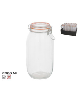 Õhukindel purk 2000 ml, 25 x 12 x 12 cm, kitchen&go