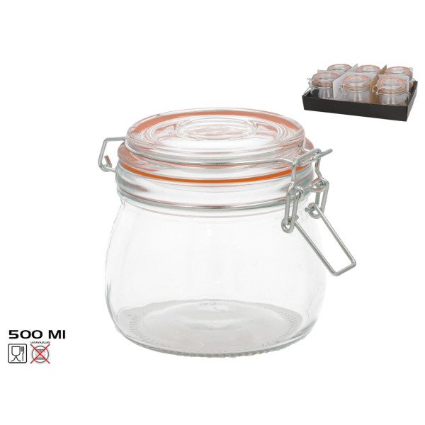 Õhukindel purk 500 ml, 10,5 x 11 x 14 cm, kitchen&go